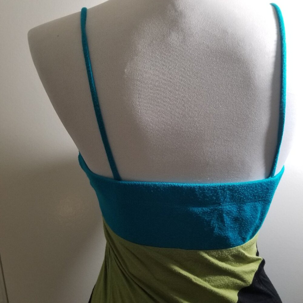 XOXO Maxi Long Dress in multi-colors (blue, green, black), size M - Picture 6 of 13